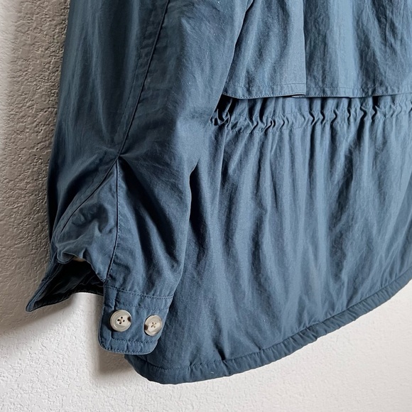 L.L. Bean Blue & Tan Gore Tex Hooded Insulated Winter Storm Coat Large - Picture 5 of 16